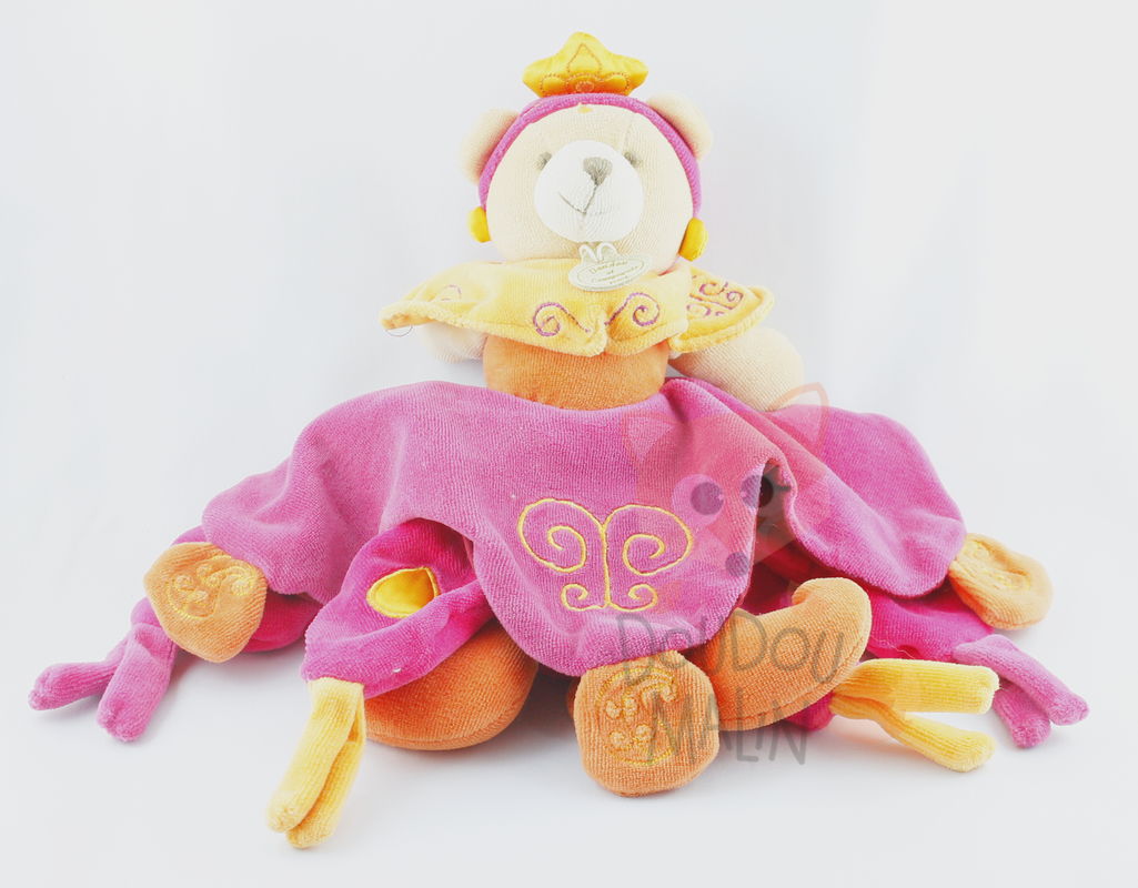  indidous baby comforter indian princess bear purple orange 